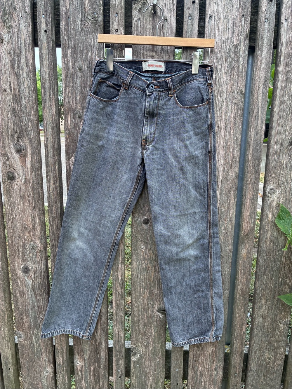 00’s Millennial Men’s Old Navy Denim Jeans Grey Stonewash Straight Leg Rugged